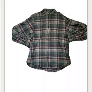 polo m classic 2 plaid multi color green shirt